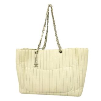 Chanel Pre-owned Tote Bags, female, Beige, Size: ONE SIZE Pre-owned Vintage Tote Bag