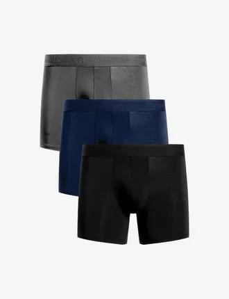 Commando Essential Modal Modern Fit Boxer Brief 3-Pack in Black/dark Navy/titanium at Nordstrom, Size Xx-Large