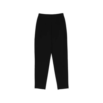 Emporio Armani Straight Trousers, female, Black, Size: XS Trousers