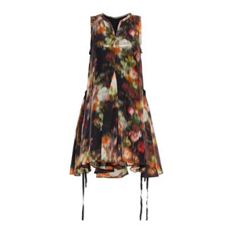AllSaints Sybil Jurk - Dames - Korte kleedjes - Veelkleurig - M - Leer - Kleedjes