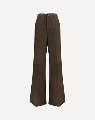Rick Owens Wide-leg suede Pants Female 28