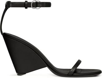 Courr&egrave;ges Zwarte Sleehak Sandalen met Enkelband - Dames - Sleehakken - Zwart - 39 EU - Schoenen