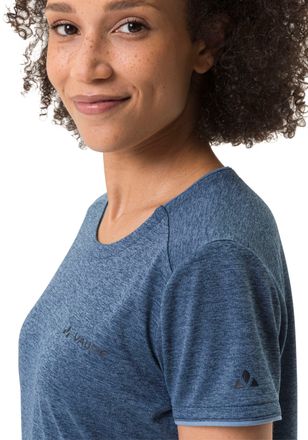 Vaude Funktionsshirt VAUDE WOMENS ESSENTIAL T-SHIRT, Damen, Gr. 34, blau (schwarz sea uni), Obermaterial: 100% Polyester, unifarben, slim fit normal, Rundha