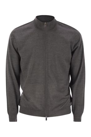 Fedeli Favonio - Virgin Wool Sweater With Full Zipper