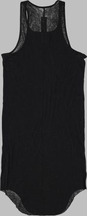 Rick Owens Ribbed Cotton Tank Top - Black