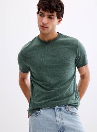 Le 31 Mens Soft stretch jersey T-shirt Muscle fit