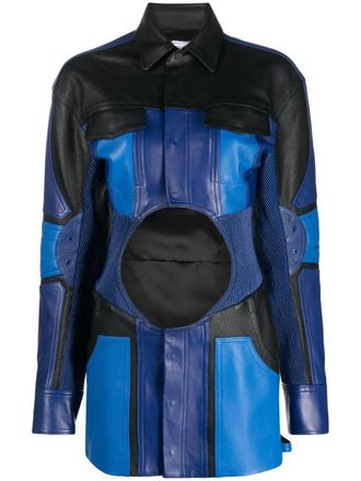 Off-white motorcycle hole mini dress - Black