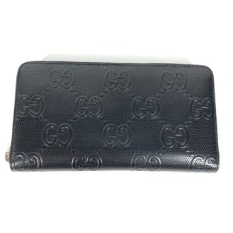 Gucci Black Leather Long Wallet (Bi-Fold) (Pre-Owned)