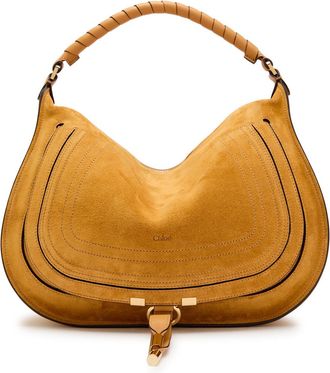 Chlo&eacute; Marcie Medium Suede Shoulder bag - Tan - One Size