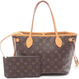 Louis Vuitton Brown Monogram Pvc Coated Canvas Leather Tote Bag (Pre-Owned)