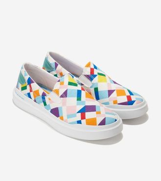 Cole Haan Grandpro Rally W28987 Womens Multi Canvas Slip-On Shoes JOBB1544