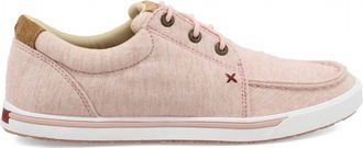 Twisted X Boots Womens Kicks Casual Lace Shoe In Baby Pink