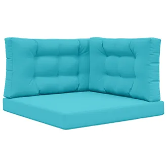 vidaXL Coj&iacute;n Para Sof&aacute; De Exterior 3 Pcs Tuquesa Poli&eacute;ster Vidaxl