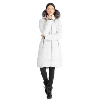 Pajar Jupiter Stretch Long Quilted Puffer in Silver at Nordstrom, Size Medium