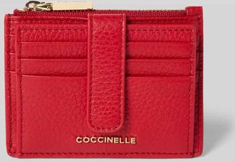 Coccinelle Portemonnaie mit Label-Detail in Rot, Größe 1