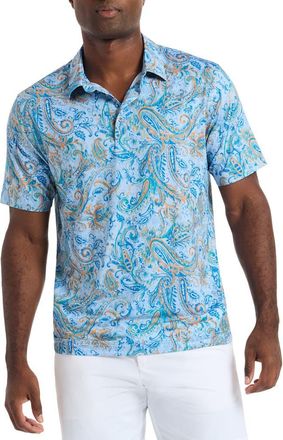 Robert Graham Pike Paisley Knit Polo in Blue at Nordstrom Rack, Size Small
