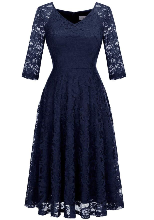 Dressystar Womens Midi Dress Cocktail Dress 3/4 Sleeves Wedding Dress for  Women Navy Dress Woman Dress Navy M from 55.99 - on Stylight