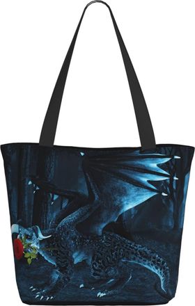 AOOEDM Dragon And Rose Ladies Shopping Bag 13x11x7in.The Perfect ValentineS Day Gift.It Is The Best ValentineS Day Gift For Mom, Daughter, Wife,Etc