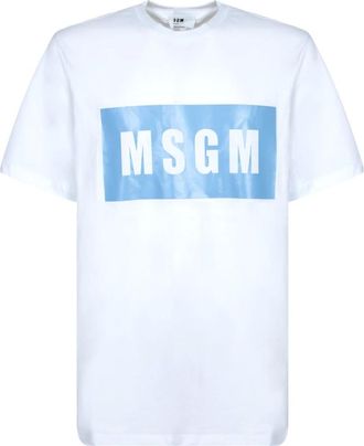 Msgm Hombre, Camisetas, Blanco, Talla: S
