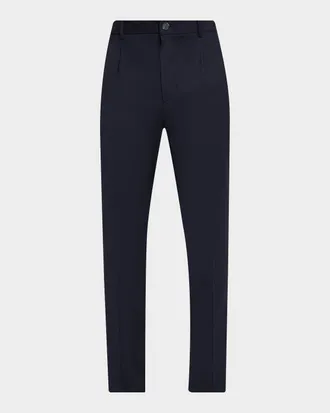 Bugatchi Men & apos;s Slim Hybrid-Waist Wool Pleated Pants