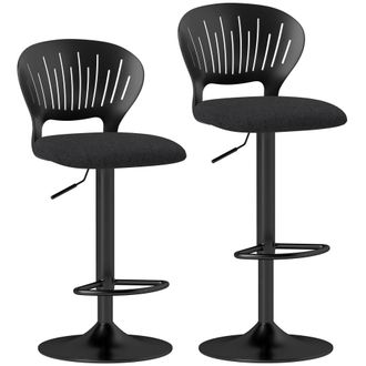 HOMCOM Taburetes de bar 40.5x43x105 cm negro