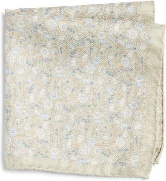 Jack Victor Yukon Reversible Silk Pocket Square in Sage at Nordstrom