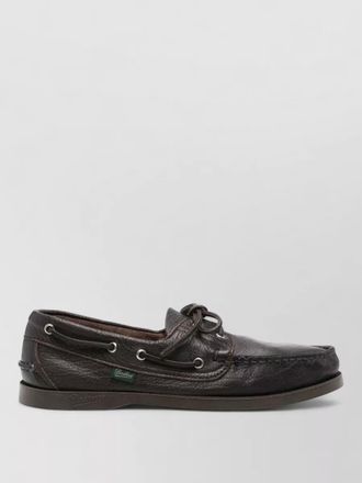 Paraboot boat shoes lace up rubber sole design