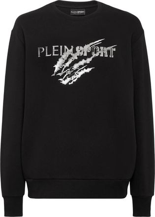 Plein Sport Sweatshirt Scratch - Heren - Sportshirts - Zwart - S - Katoen - Fitness