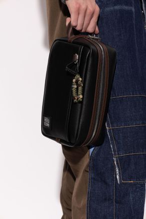 Dsquared2 Leather Logo Bag, Mens, Black