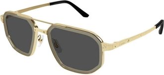 Cartier Aviator Zonnebril - Heren - Zonnebrillen - Geel - 60 MM - Nylon - Accessoires