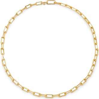 Monica Vinader Alta Slim Chain Necklace in 18Ct Gold Vermeil at Nordstrom