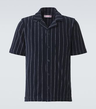 Orlebar Brown Hawkin striped cotton terry shirt