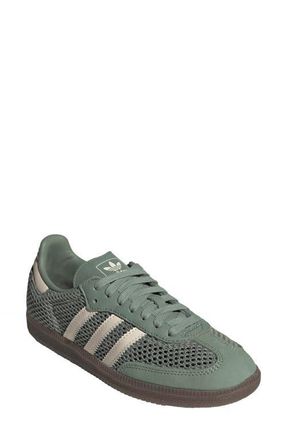 adidas Gender Inclusive Samba OG Sneaker in Silver Green/White/Gold at Nordstrom, Size 11.5 Womens