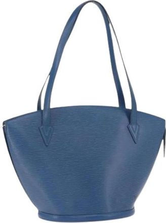 Louis Vuitton Pre-owned Vintage Epi Shoulder Bag - Dames - Vintage Handtas - Blauw - ONE Size - Leer - Vintage