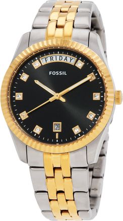 Fossil Scarlette Day-Date Quartz Black Dial Ladies Watch ES5458