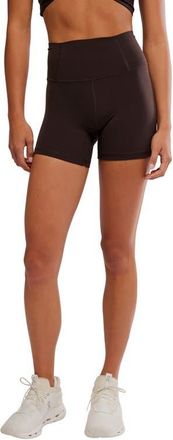 Free People FP Movement Never Better Bike Shorts in Chocolate at Nordstrom, Size X-Small