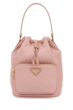 Prada Light Pink Logo Bucket Bag