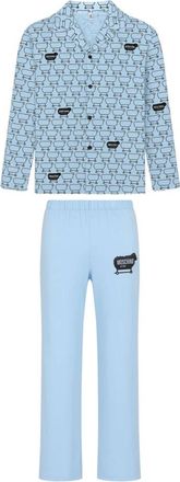 Moschino Underwear Lange Pyjama Set - Dames - Pyjama - Blauw - S - Katoen - Nachtkleding
