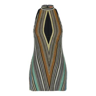 Missoni Striped Viscose Lam&eacute; Mini Dress - female - Missoni - Party Dresses - Multicolor - XS - Dresses