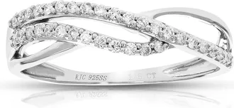 Vir Jewels 1/5 cttw Lab Grown Diamond Wedding Band in Sterling Silver For Women