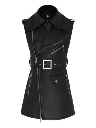 Jean Paul Gaultier leather vest - Black
