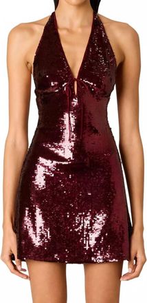 Nia Rodeo Mini Dress In Pinot