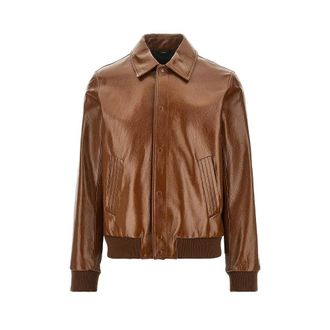 Fendi Glossy leather blouson jacket Man 50