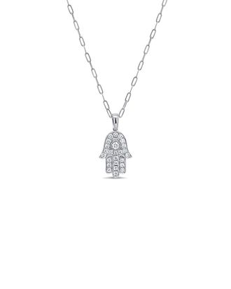 Sabrina Designs 14K 0.63 Ct. Tw. Diamond Hamsa Necklace