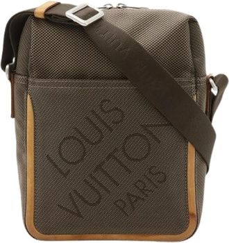 Louis Vuitton Pre-owned Cross Body Bags, male, Green, Size: ONE SIZE Pre-owned Citadin Damier Geant Shoulder Bag