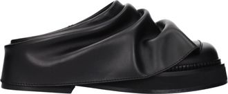 The Attico De Attico Slippers En Klompen Robin Dames Leer Zwart