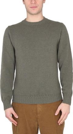 Pantaloni Torino Green Crew Neck Sweater
