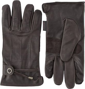 Pittards Mens Rugged Leather Gloves Espresso (Large)