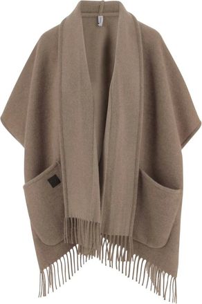 Ferragamo Jassen, Dames, Beige, ONE Size, Kasjmier, Cashmere Cape