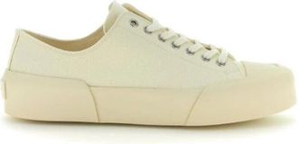Jil Sander Low-Top Sneakers - Dames - Sneakers - Beige - 36 EU - Katoen - Schoenen